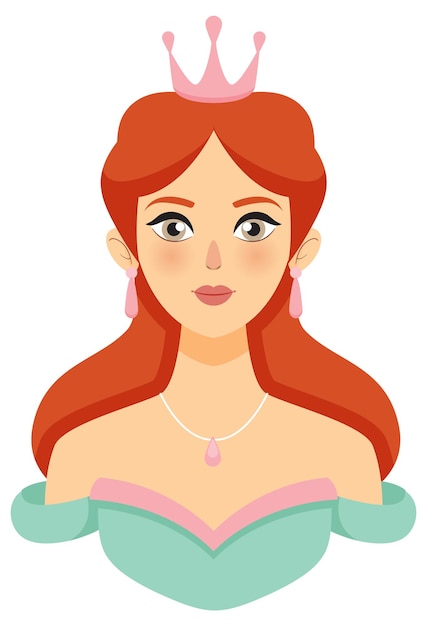 Elegant Princess with Red Hair