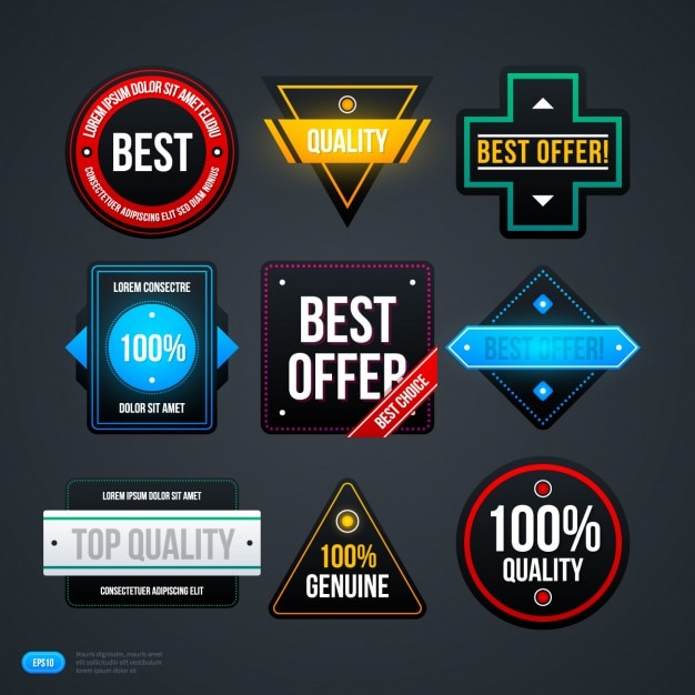 Free Vector elegant quality label collection