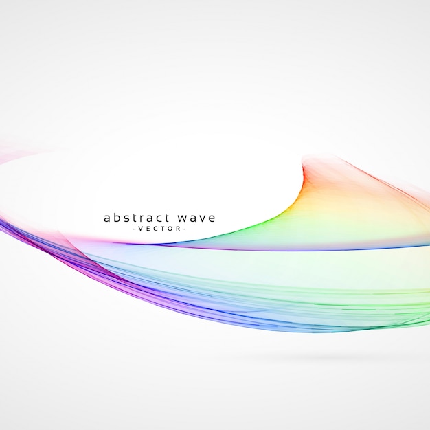 Elegant rainbow wave background