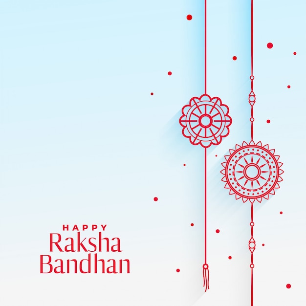 Free Vector elegant rakhi (wristband) card for raksha bandhan