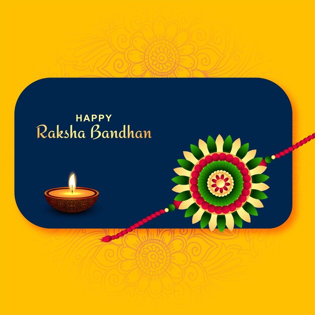 Elegant raksha bandhan greeting card background