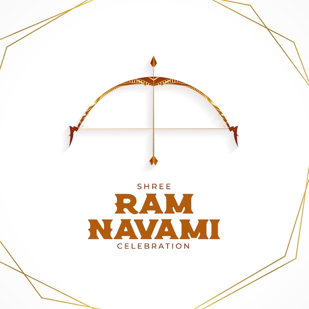 Elegant ram navami festival greeting design