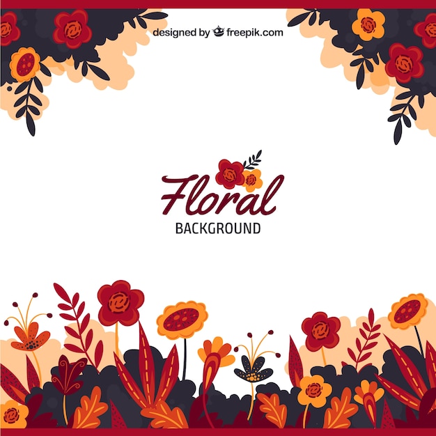 Elegant red floral background