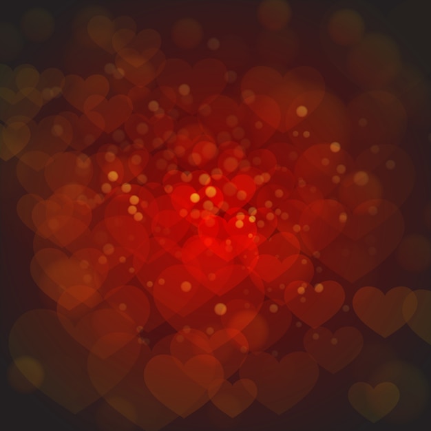 Free Vector elegant red valentine backgrounds with lighting effect