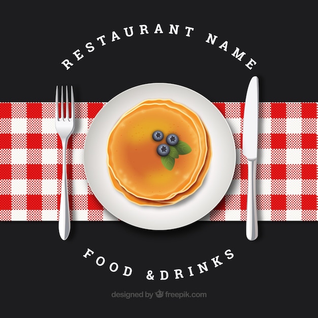 Free Vector elegant restaurant composition