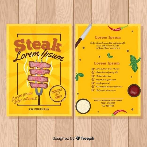 Elegant restaurant flyer template