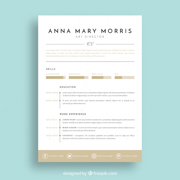 Elegant resume template