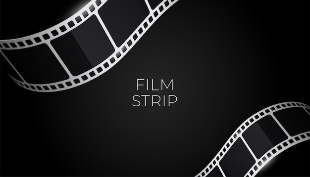 Free Vector elegant retro film strip design on black background