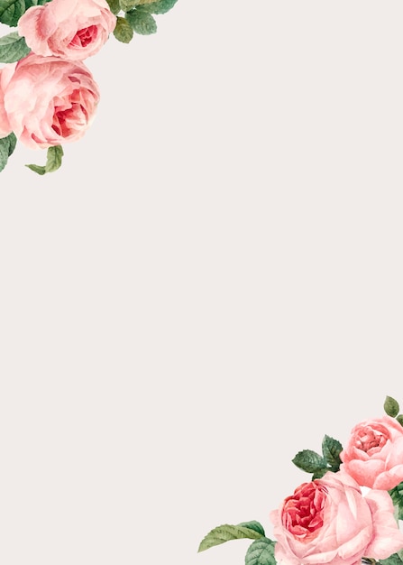 Free Vector elegant rosy design space