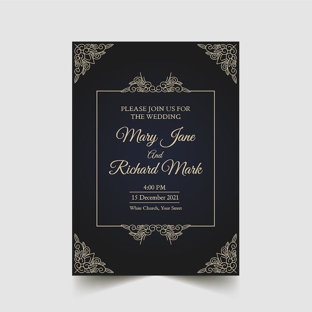 Elegant save the date wedding invitation