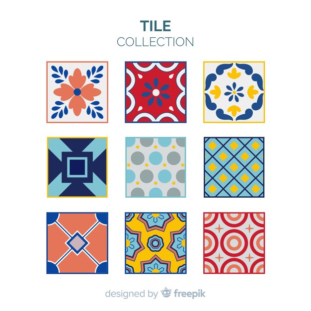 Elegant set of tiles