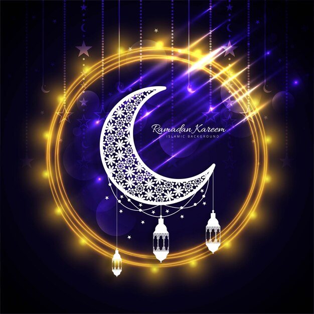 Elegant shiny ramadan kareem illustration