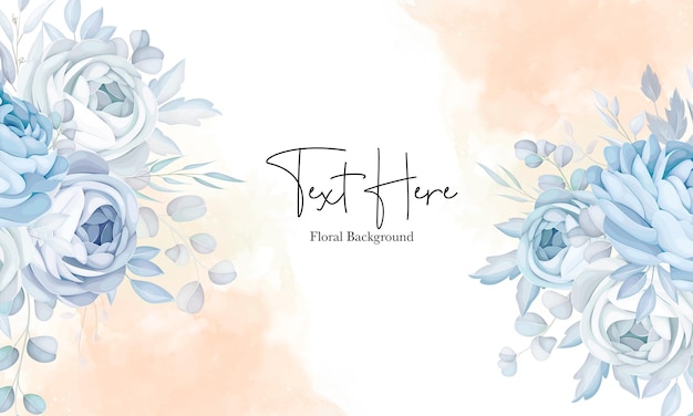 elegant soft blue floral background design