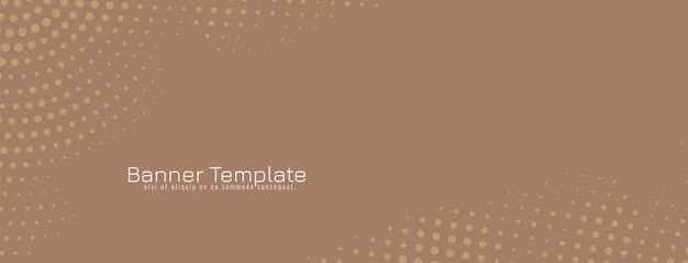 Elegant soft brown halftone design banner template