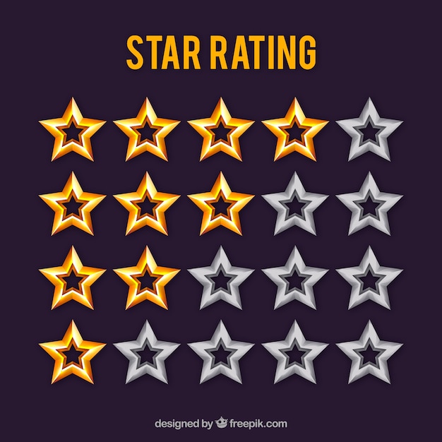 Free Vector elegant star rating design