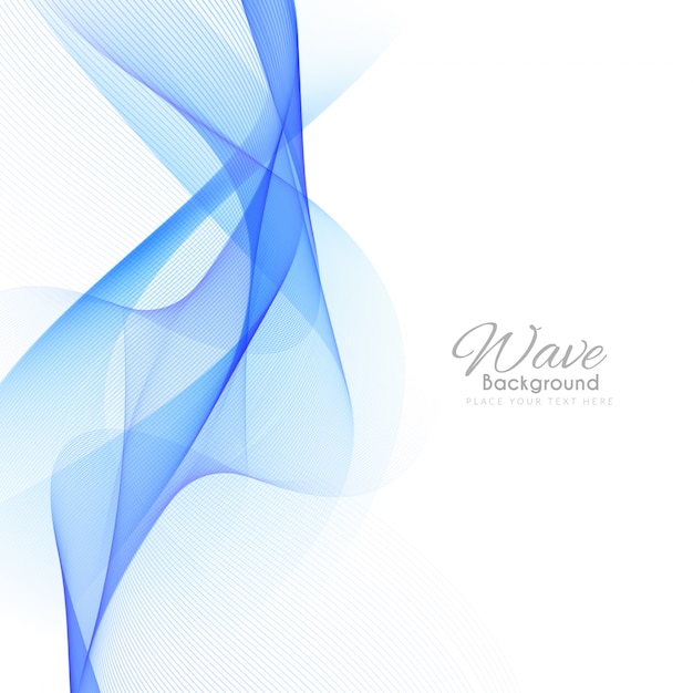 Elegant stylish blue wave background