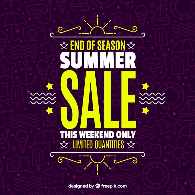 Elegant summer sale background