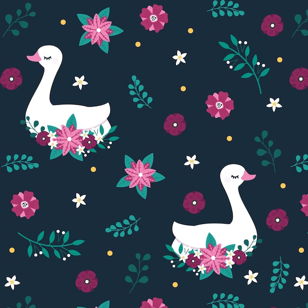 Elegant swan design pattern