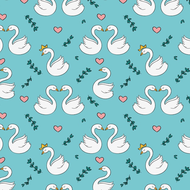 Elegant swan pattern design