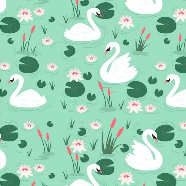 Elegant swan pattern