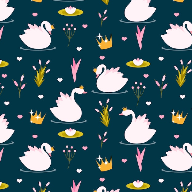 Elegant swan pattern