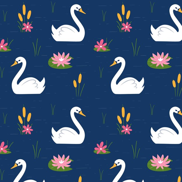 Elegant swan pattern