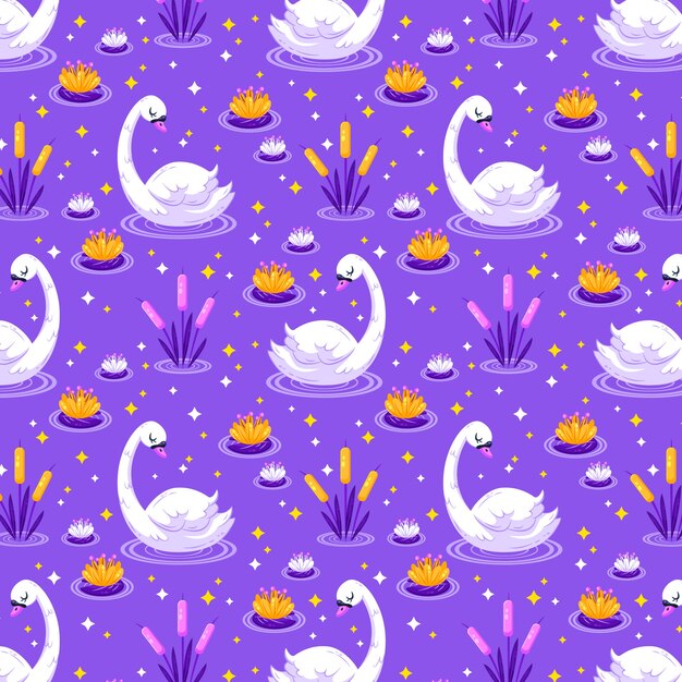 Elegant swan pattern