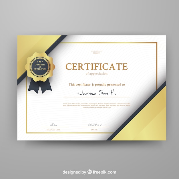 Elegant template certificate