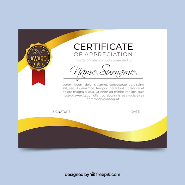 Elegant template certificate