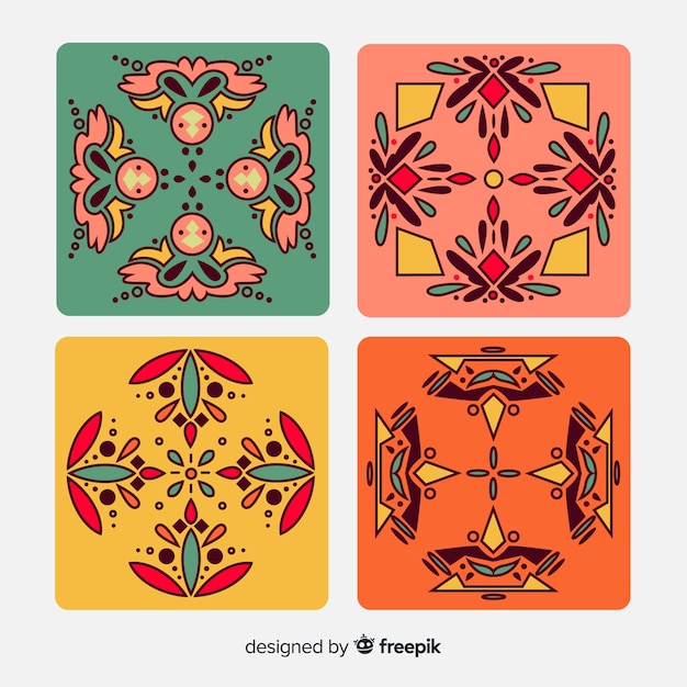 Free Vector elegant tile pack