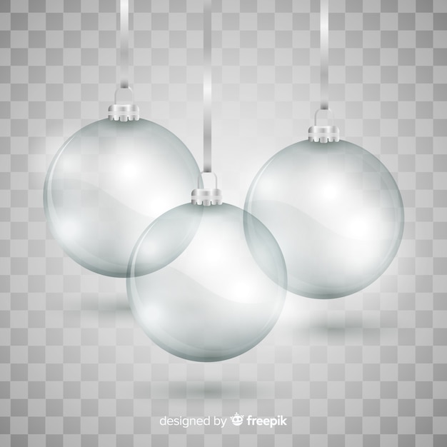 Elegant  and translucent christmas ball collection