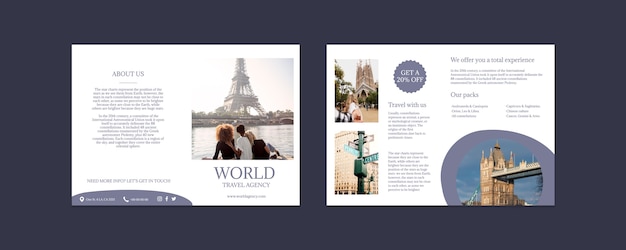 Elegant travel agency brochure