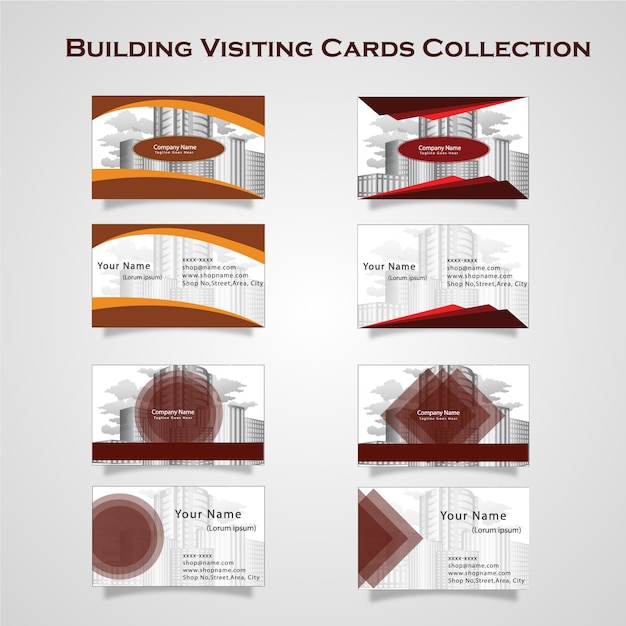 Free Vector elegant visiting card collection