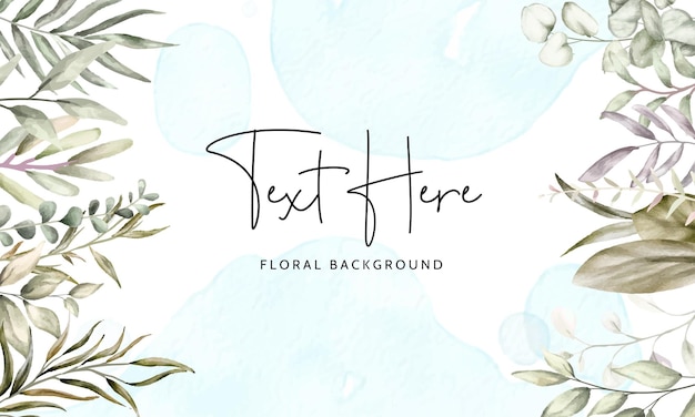 Free Vector elegant watercolor hand drawn leaves background