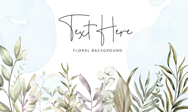 Free Vector elegant watercolor hand drawn leaves background