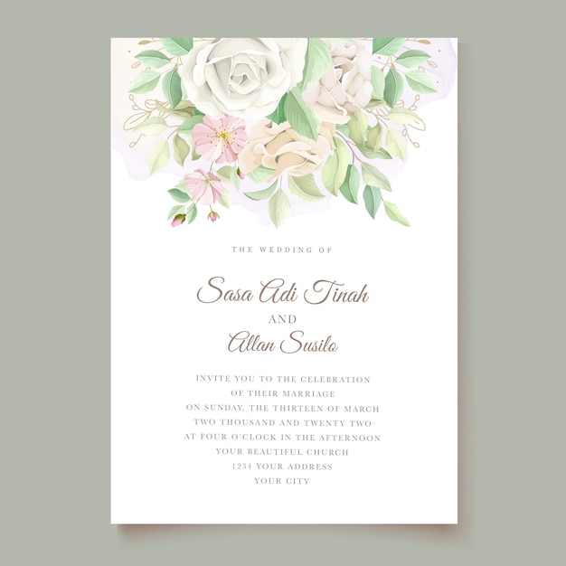 elegant wedding invitation card set