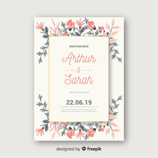 Elegant wedding invitation card