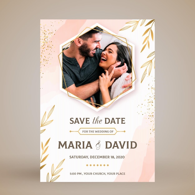 Elegant wedding invitation card