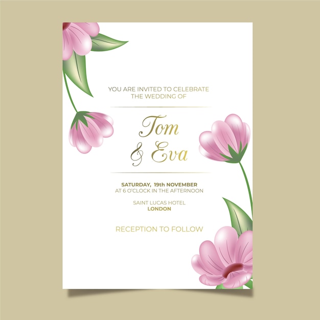 Elegant wedding invitation