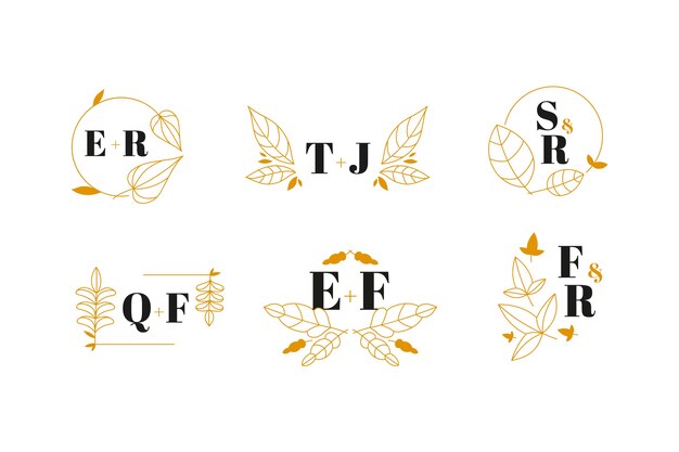 Elegant wedding logos