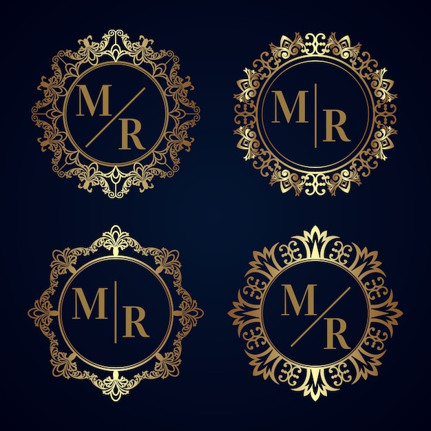 Elegant wedding monogram collection