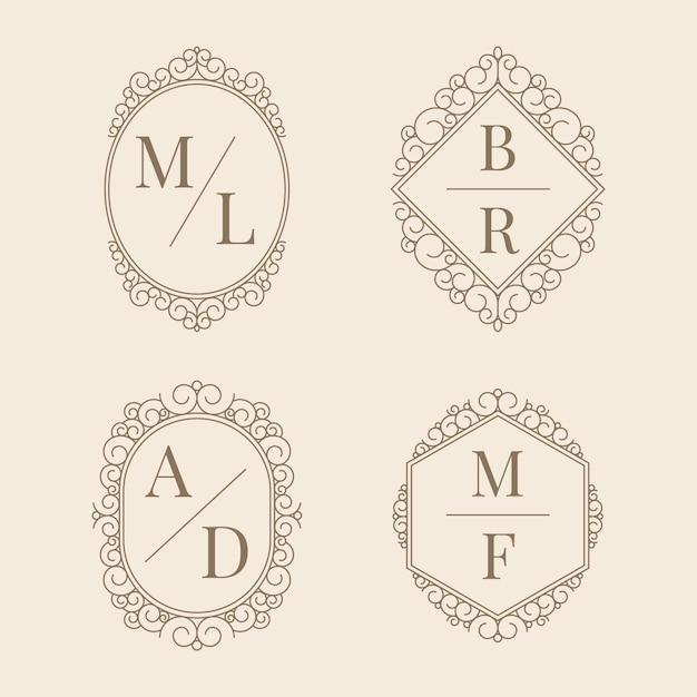 Elegant wedding monograms