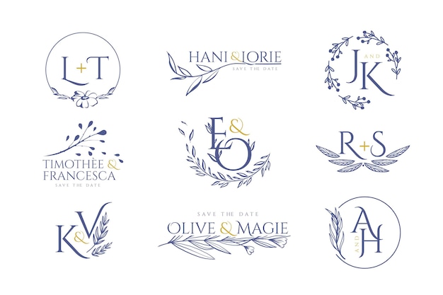 Elegant wedding monograms