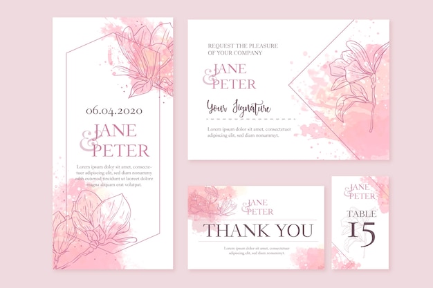 Elegant wedding stationery