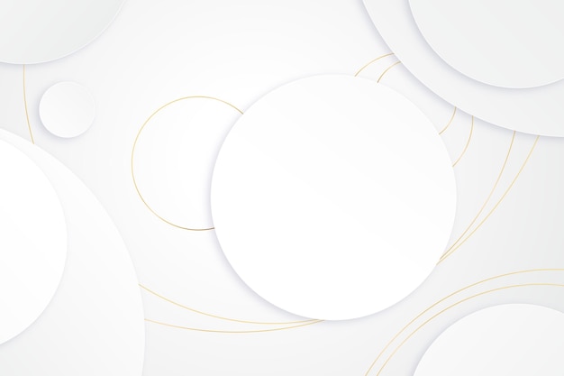 Free Vector elegant white wallpaper with golden details