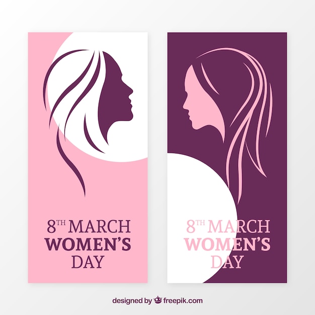 Elegant women's day banners