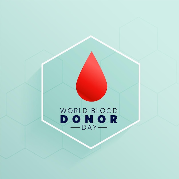 Elegant world blood donor day poster design