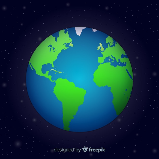 Elegant world globe with gradient style