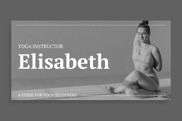 Free Vector elegant yoga instructor blog header