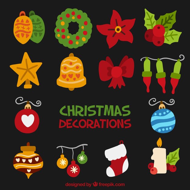 Elements for christmas celebration decoration 